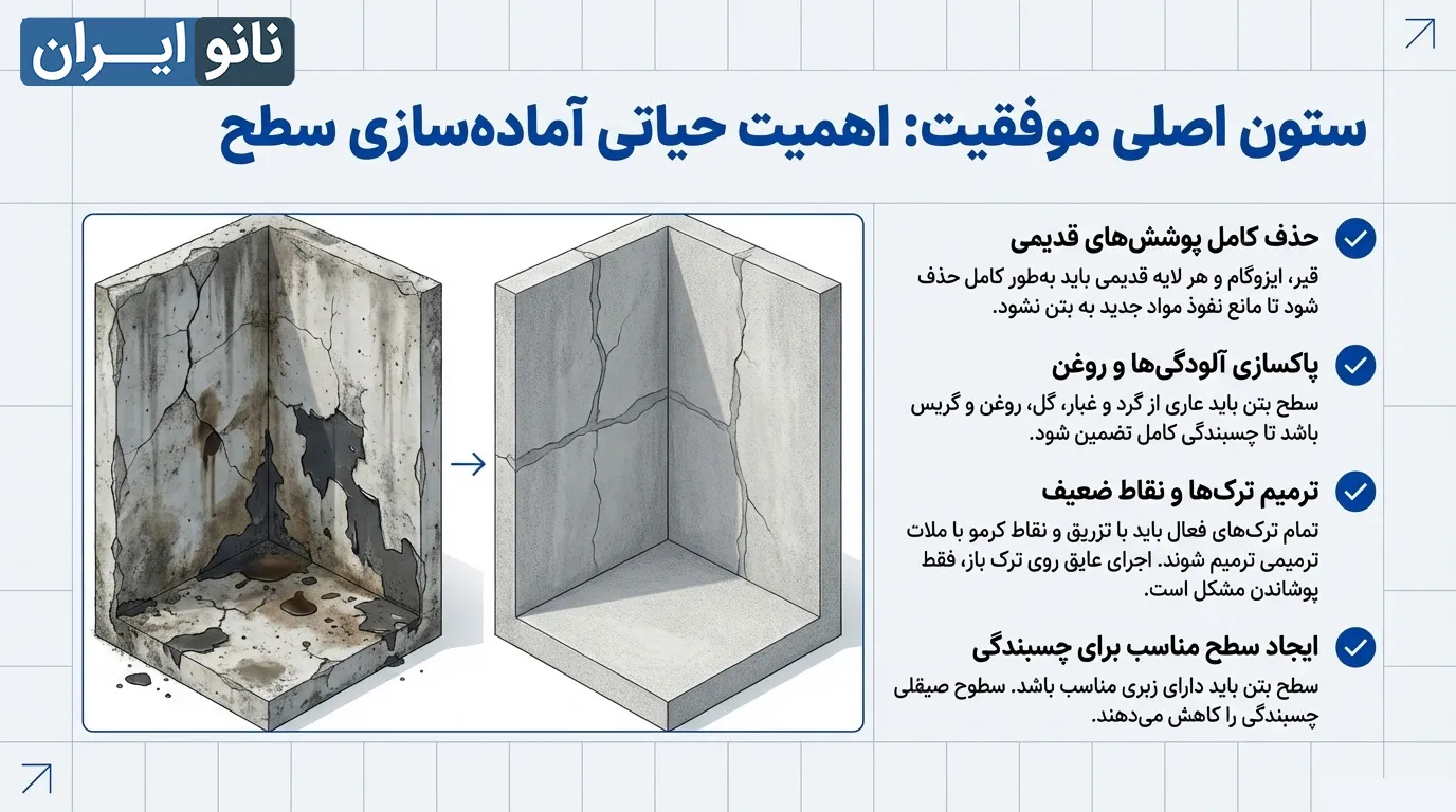شرایط قبل از اجرای آب بندی چاله آسانسور